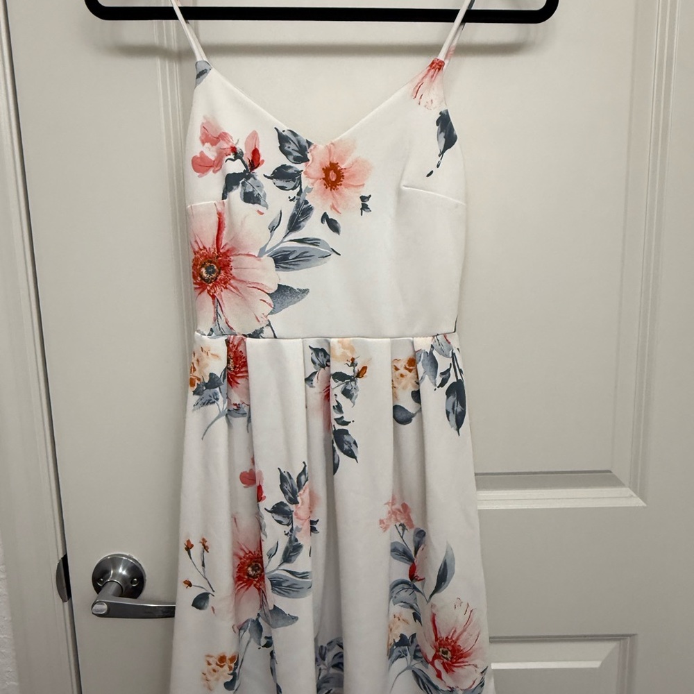 Monteau Orange Pink Spaghetti Strap Sundress